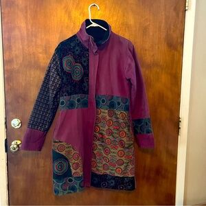 Large boho long coat